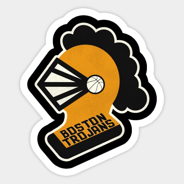 Defunct Boston Trojans / Boston Whirlwinds Basketball Team Sticker by Defunctland